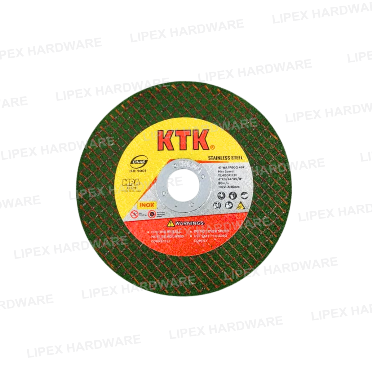 4"*1.2*16MM KTK Cutting Wheel (Stainless Steel) - Image 2